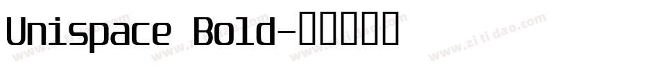 Unispace Bold字体转换